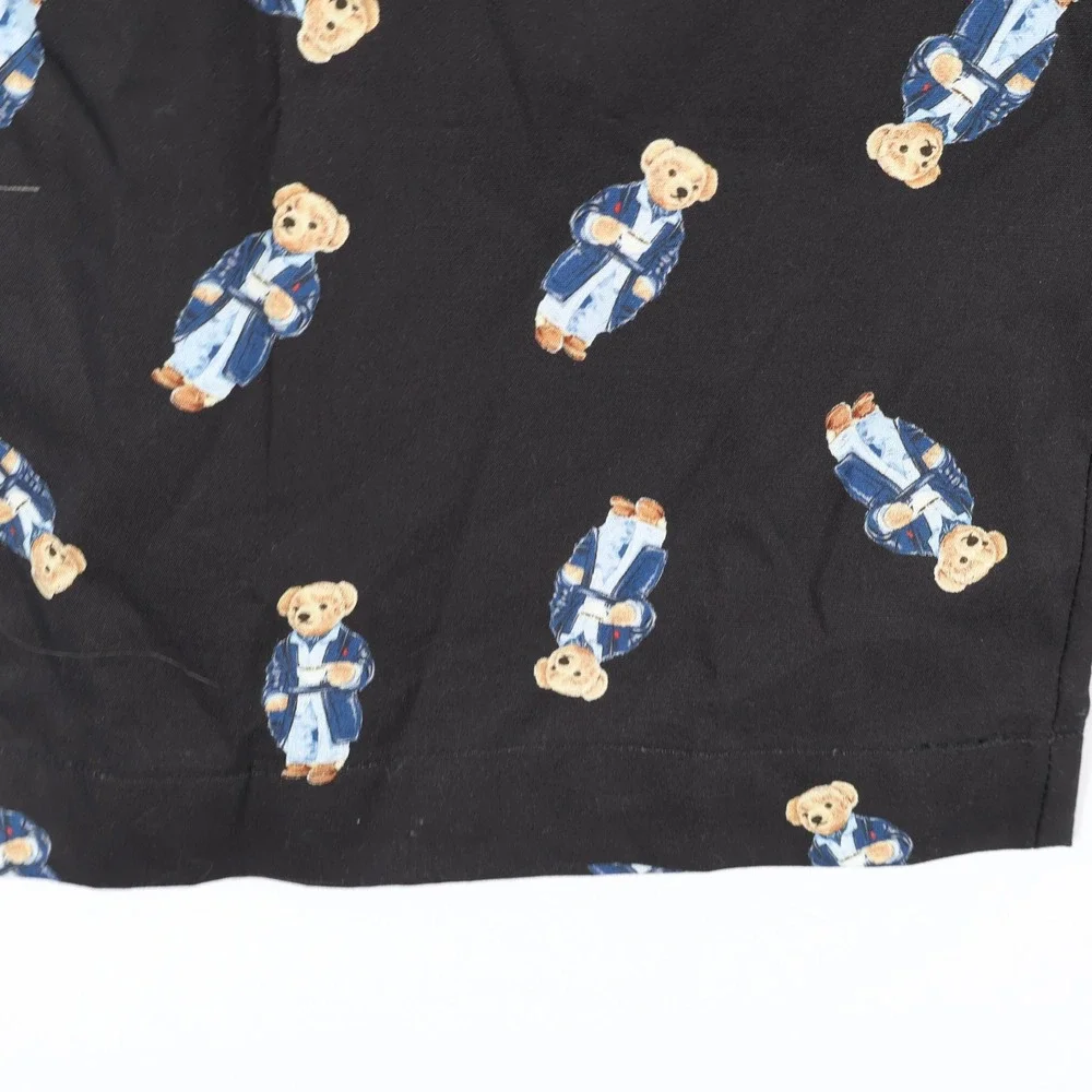 Polo Ralph Lauren Pajama Set Mens L White Black Bear Graphic Preppy $99 NWD